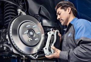motorcraft-brake-pads-being-replaced